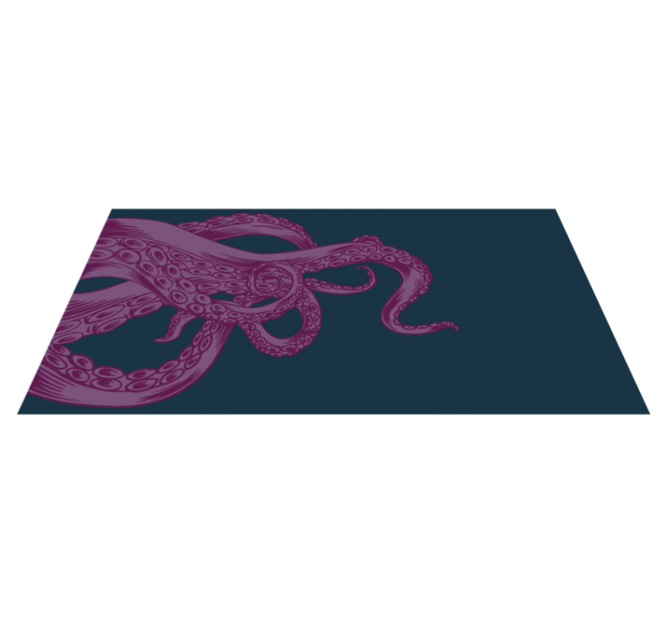 Octopus Ornament Overlay Tepih z živalskim potiskom - TenStickers