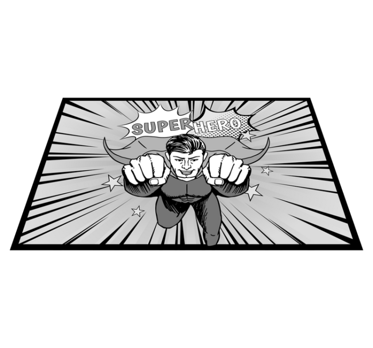 Dinamična grafika superjunaka Otroške vinilna preproga - TenStickers