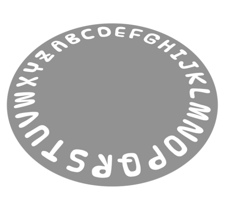 Bela in siva abeceda otroška igralna podloga - TenStickers