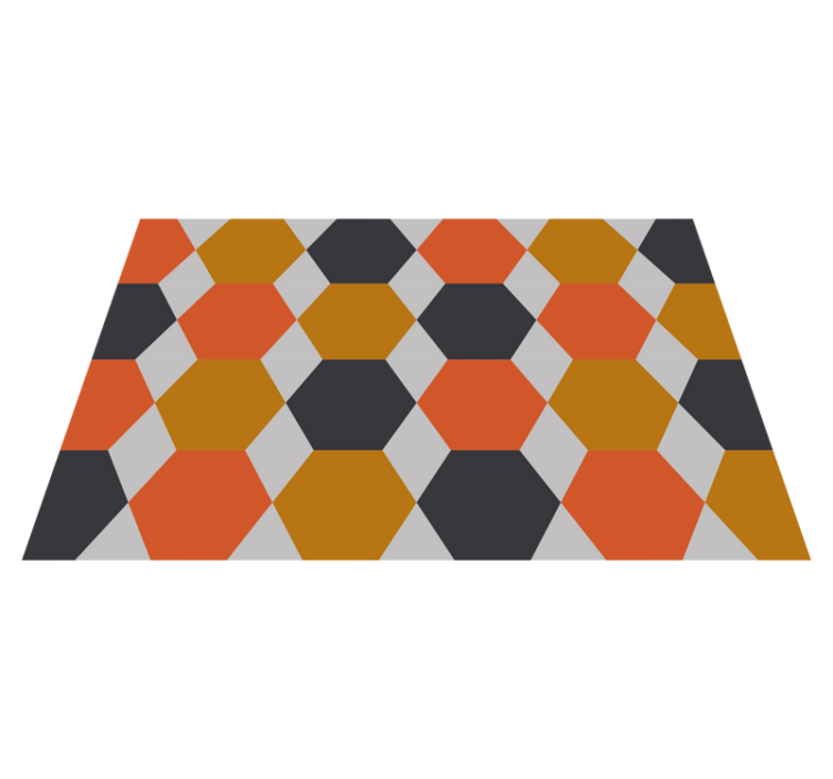 šesterokotni vzorec Vinilne preproge z geometrijskimi vzorci - TenStickers