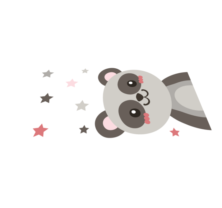 Siva živalska preproga za dojenčke panda - TenStickers