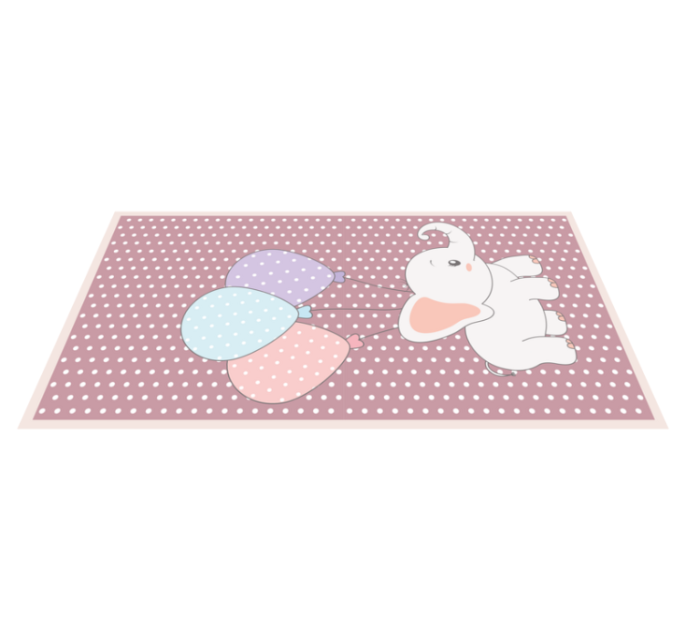 Slon igra z balonom Vinilna preproga za dojenčke - TenStickers