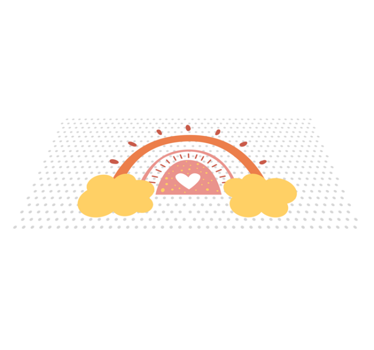 Mavrična oblačna pokrajina Vinilna preproga za dojenčke - TenStickers