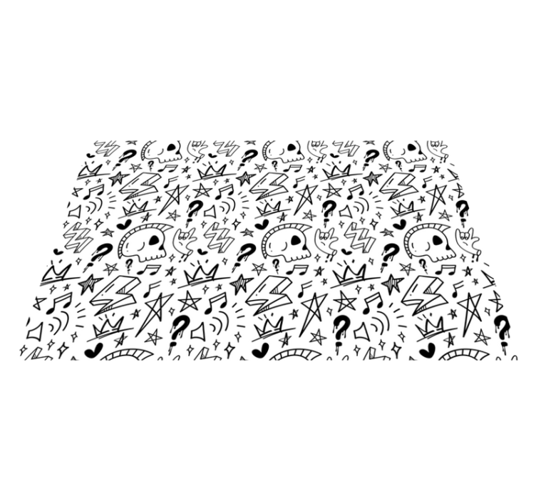 Eklektični najstniški vzorci Tinejdžerske vinilna preproga - TenStickers