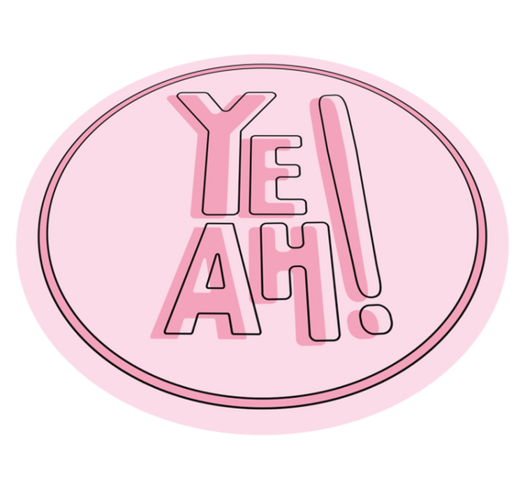 Ekspresivni besedilni motiv vinilne preproge z napisom - TenStickers