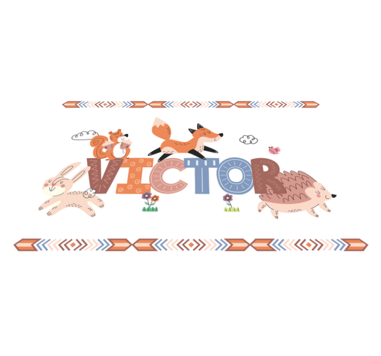 Prilagodljiva bitja Tepihi z imeni po meri - TenStickers