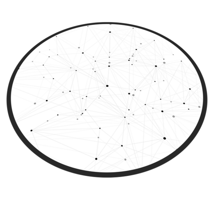 črne in bele pike črte vzorec talna preproga - TenStickers