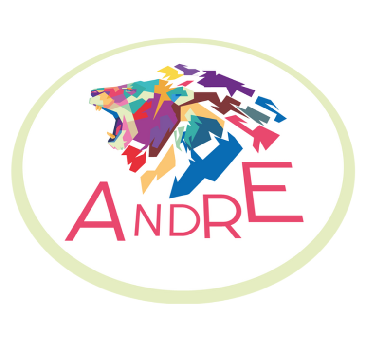 Personalizacija barvitega leva Vinilna preproga z imeni - TenStickers