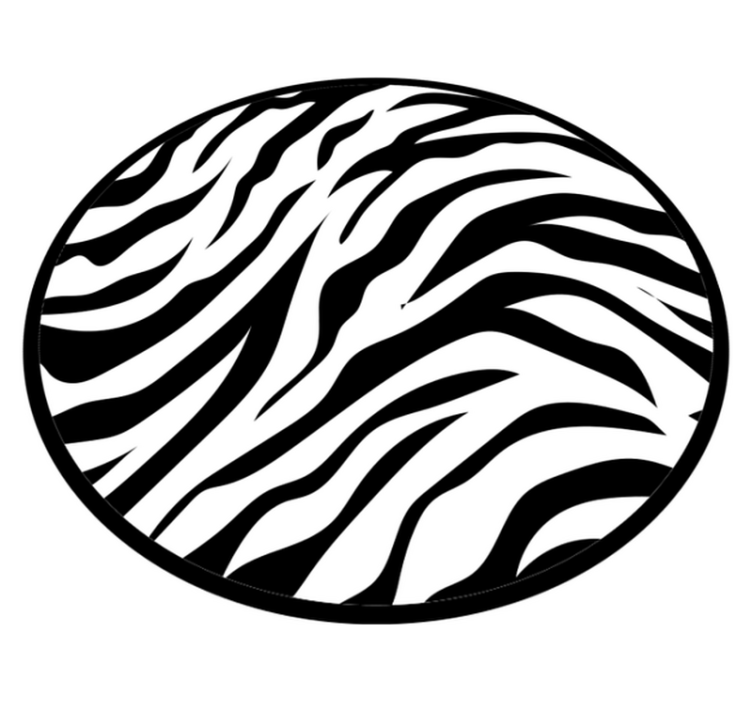 Okrogla preproga z zebrastimi črtami - TenStickers