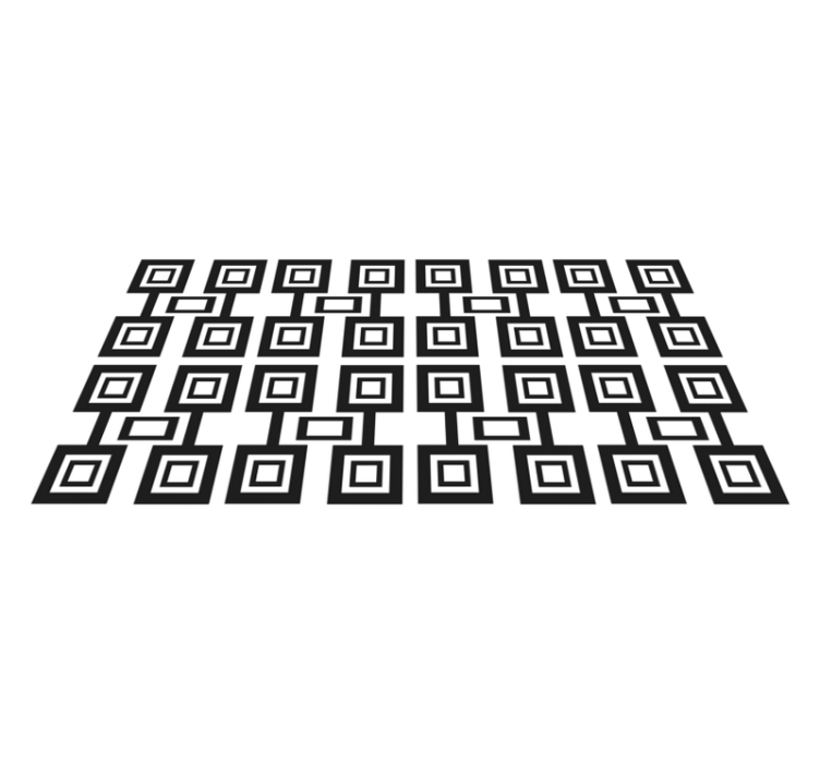 Geometric squares pattern vinilne preproge - TenStickers