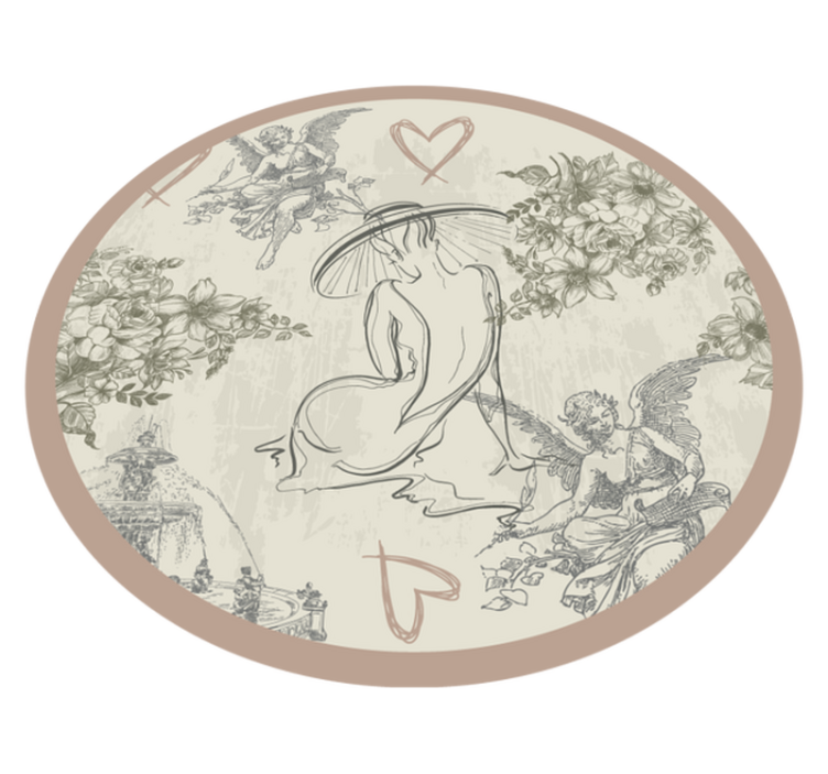 Vintage francoska preproga z romantičnim vzorcem - TenStickers