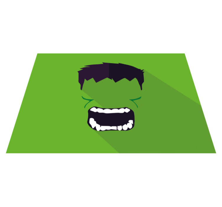 Zelena otroška vinilna preproga superheroja - TenStickers