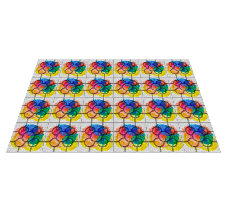 Keramične ploščice uličnih ulic v Barceloni Starinski vinilni tla - TenStickers