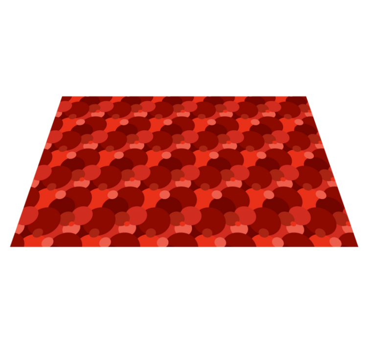 Vzorec sodobnih krogov Rdeči vinilni preprogi - TenStickers