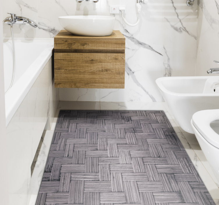 Vinil preproga temna bambusova tekstura lesena tla - TenStickers