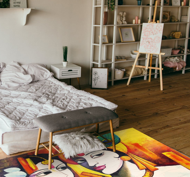 Kulturno bistvo Vinilna preproga za dnevno sobo - TenStickers