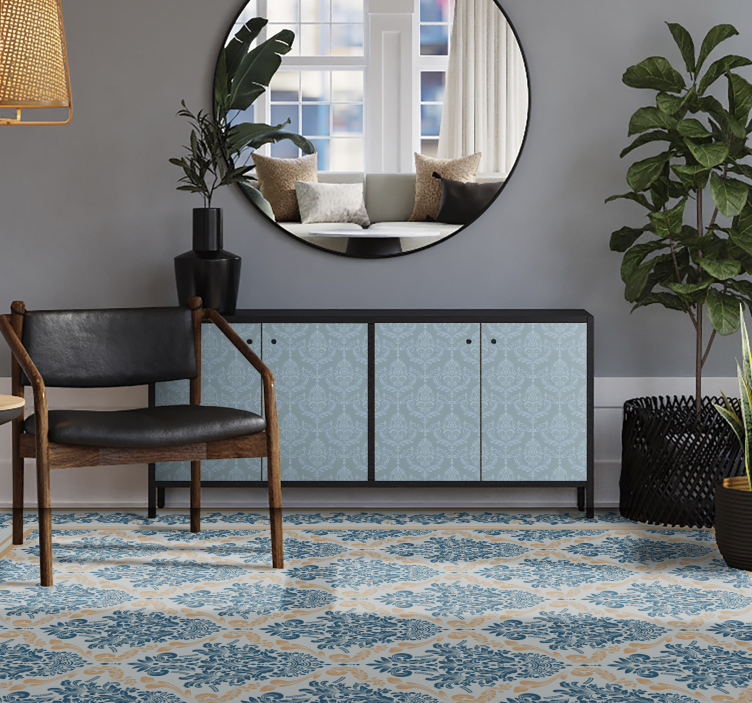 Eleganten cvetlični barok Vinilna preproga za vhod - TenStickers