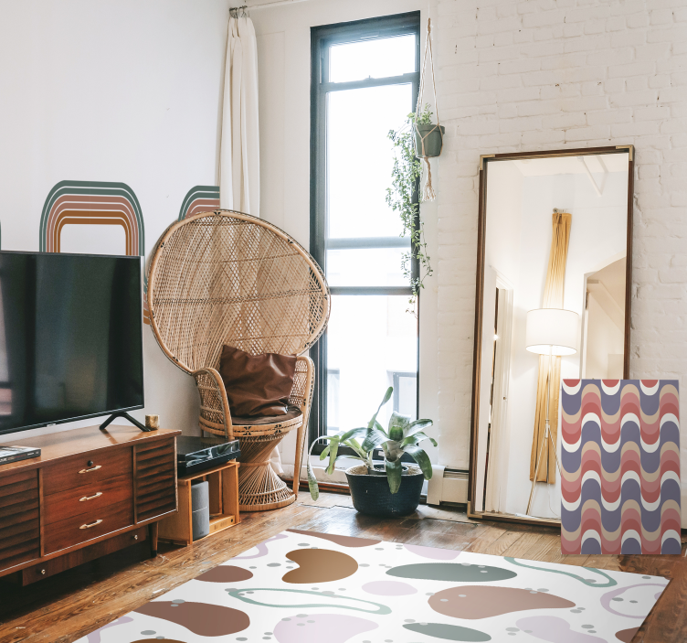 Vzorec nepravilne abstraktne oblike minimalna preproga - TenStickers