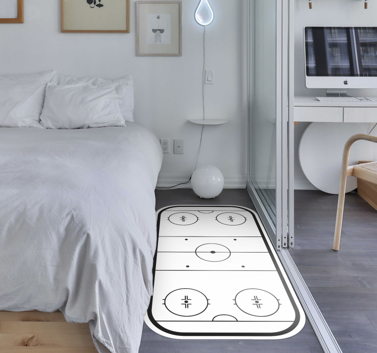 Ice hockey rink vinilna preproga z igre - TenStickers