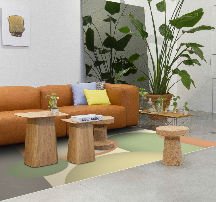 Sodobni krožni vzorci sodobne vinilne preproge - TenStickers