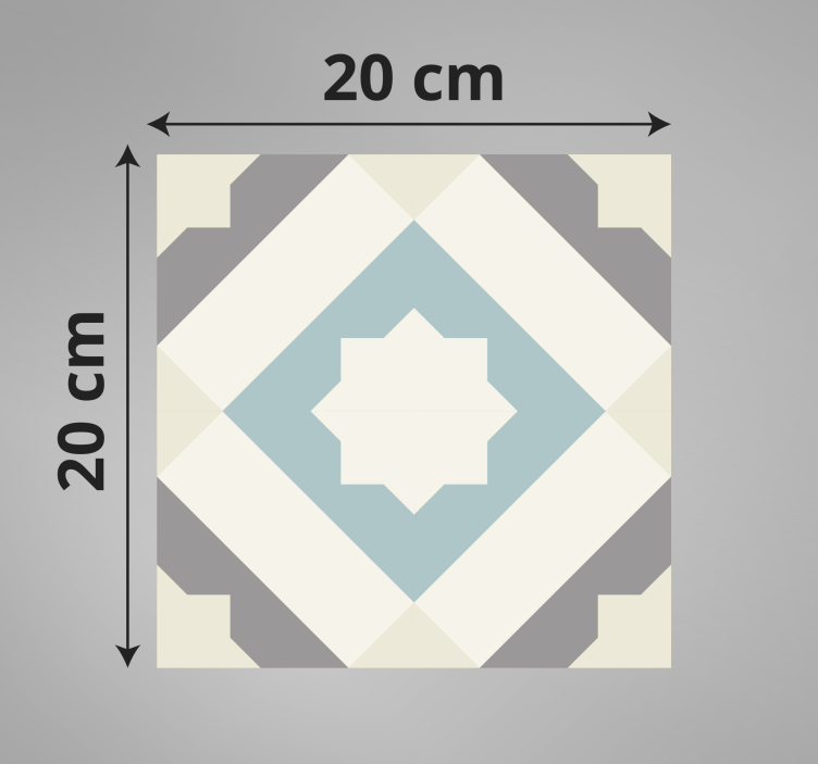 Elegant star motif vinilna talna obloga ploščice - TenStickers