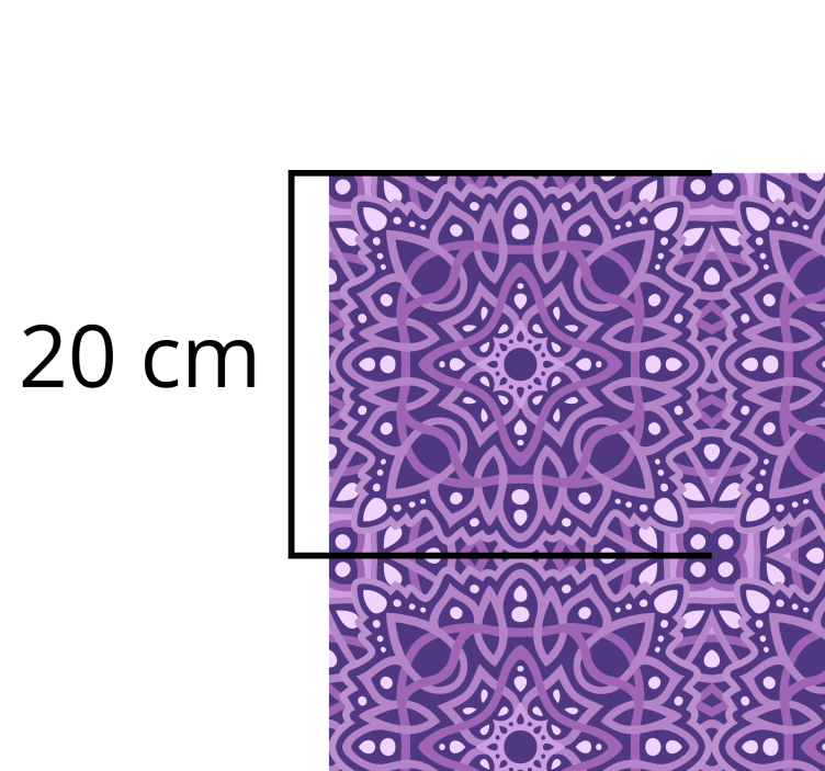 Mandala vijolične ploščice mandala vinil preproga - TenStickers