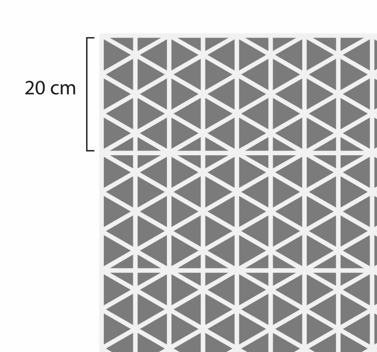 Trikotni sivi element Vinilna preproga za kuhinjo - TenStickers