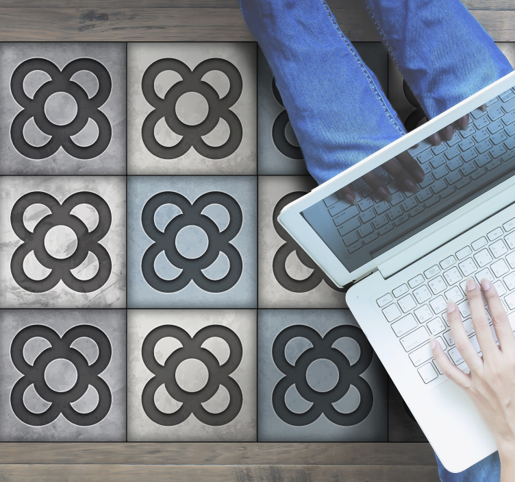 Barcelona ulične ploščice v slogu moderne vinilne preproge - TenStickers