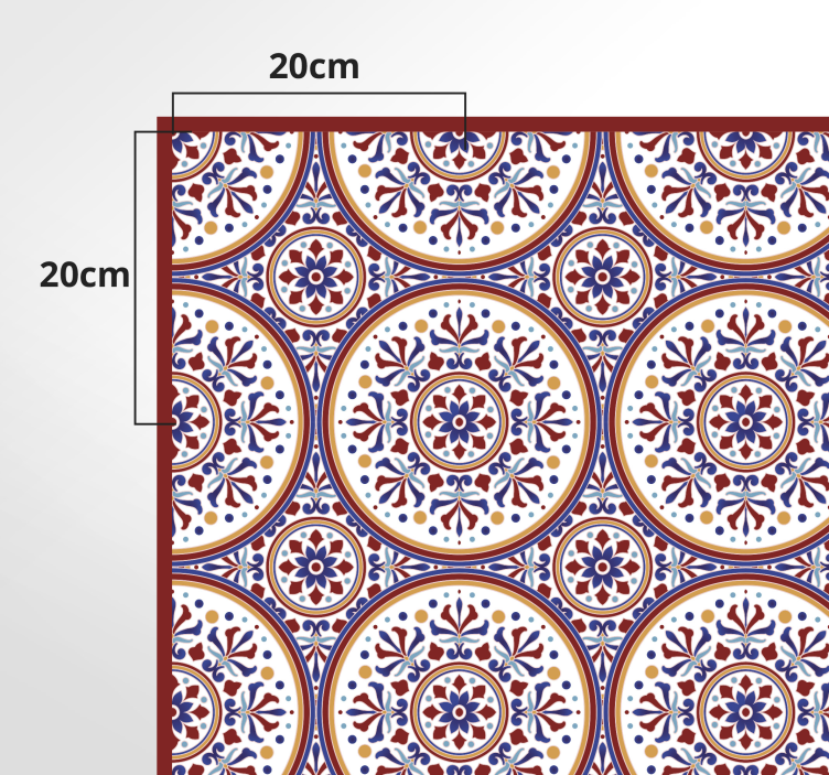 Majolika ploščice vinil dvorana preproga - TenStickers