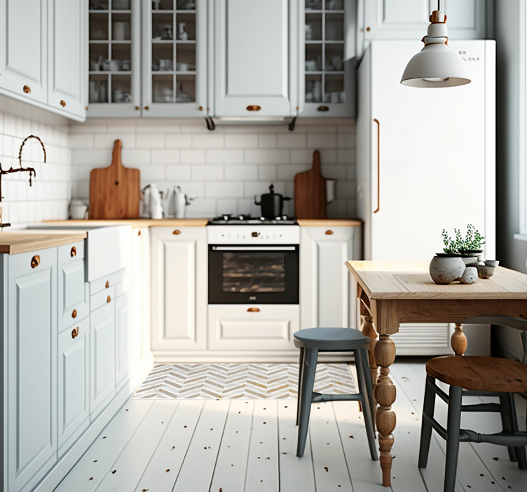 Talne ploščice iz kuhinjskega kamna iz belega marmorja - TenStickers