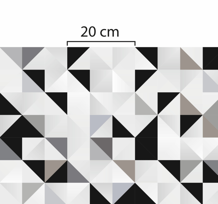 Triangular contrast pattern vinilne preproge - TenStickers