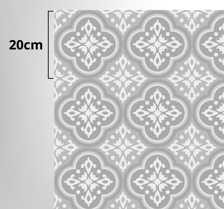 Vzorčasta simetrija Vinilna talna obloga v imitaciji ploščic - TenStickers