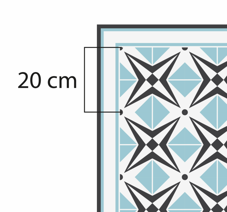 Zvezdasto modri motiv Vinilna mozaik preproga - TenStickers