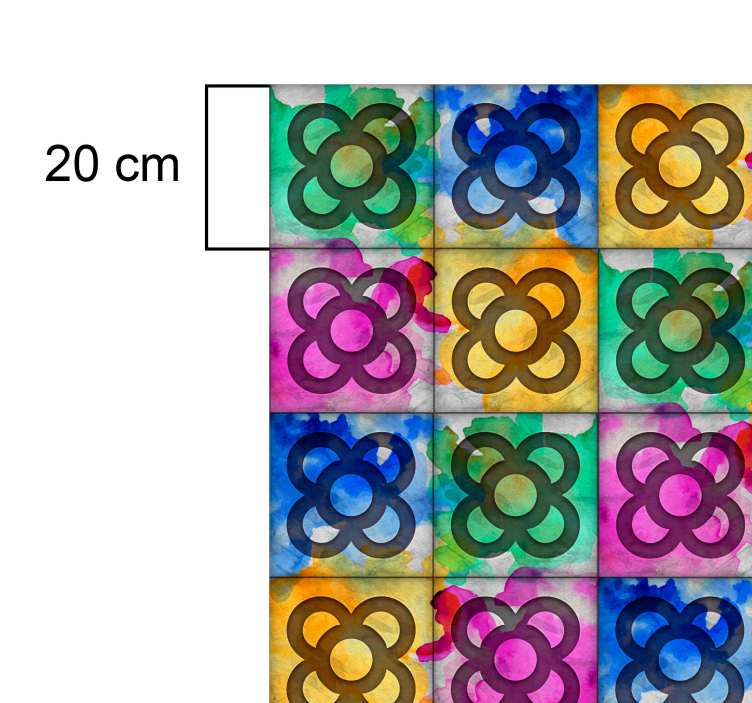 Barviti ploščici panota Starinski vinilni tlak - TenStickers