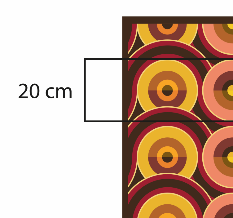 70-letni pop stari krožni vzorci vintage preproga - TenStickers