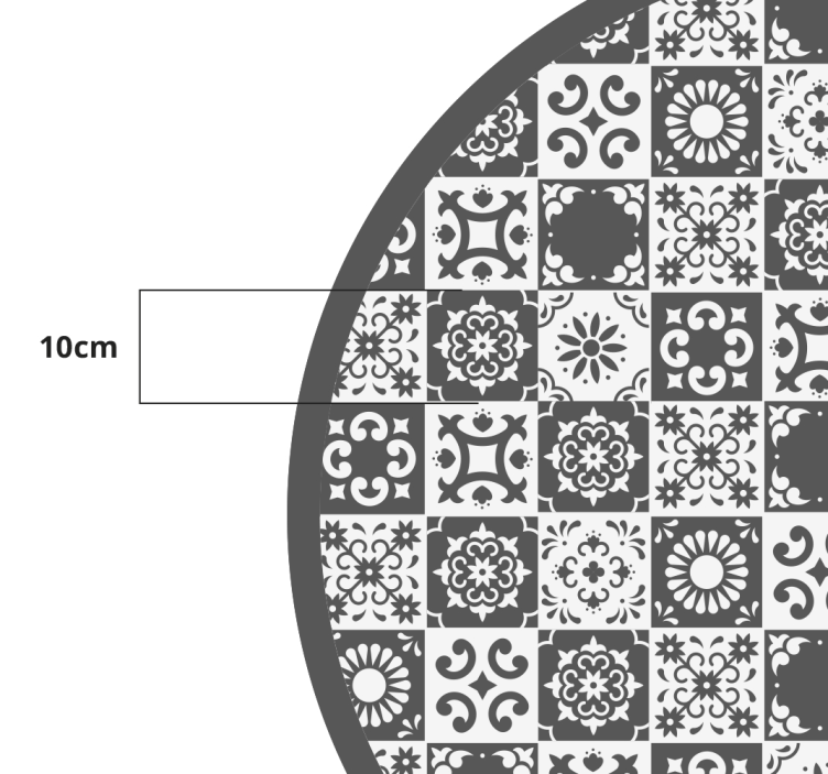 Sive in bele ploščice vinilna preproga za spalnico - TenStickers