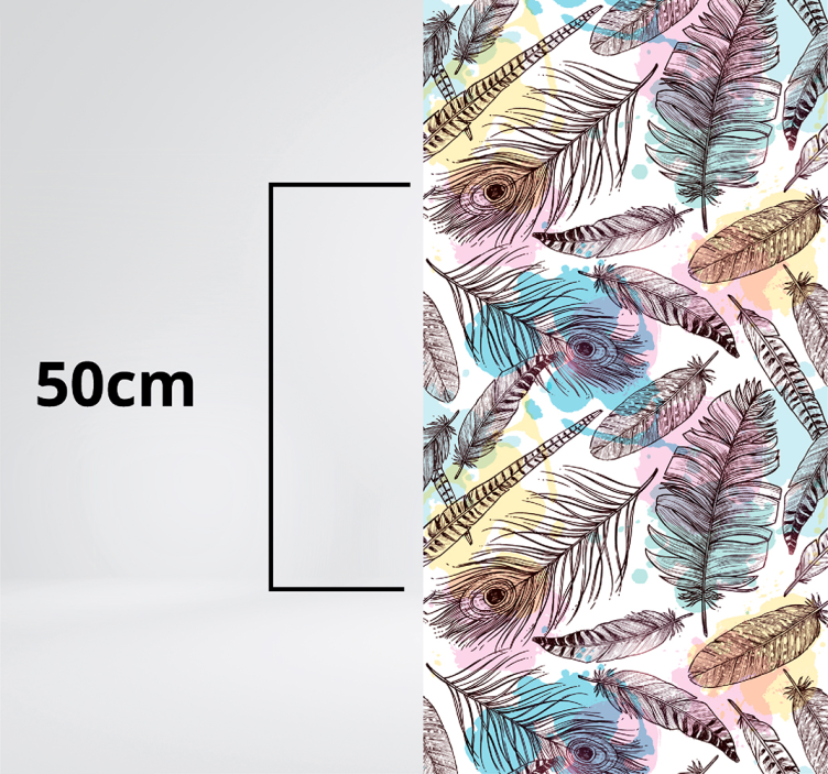 Motiv perja cvetlična vinilna preproga - TenStickers