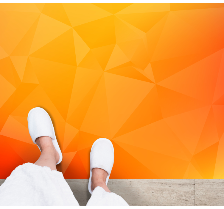 Geometric gradient effect vinilna preproga za dnevno sobo - TenStickers