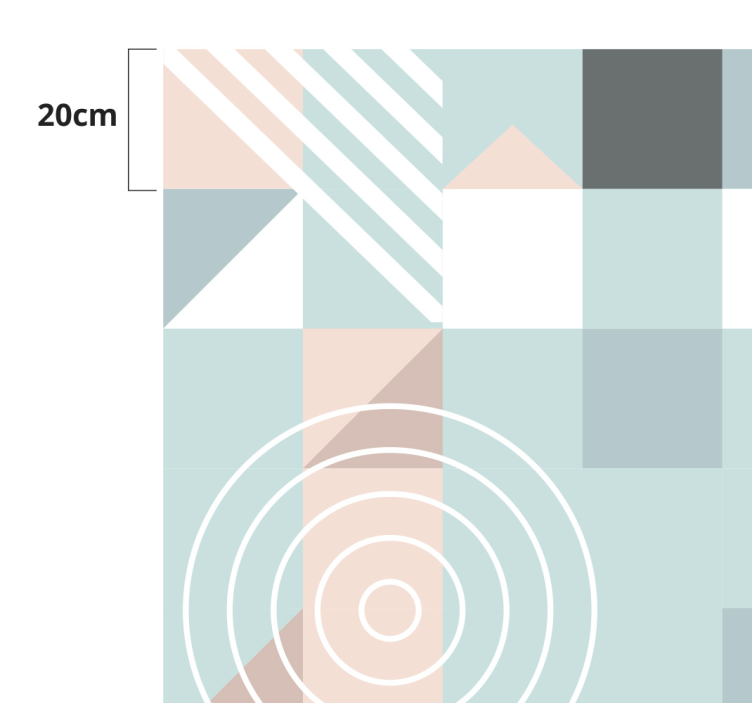 Abstraktni motiv Vinilne preproge z geometrijskimi vzorci - TenStickers