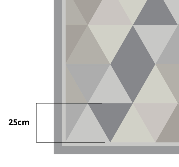 Triangular grey harmony vinilne preproge z vzorci - TenStickers