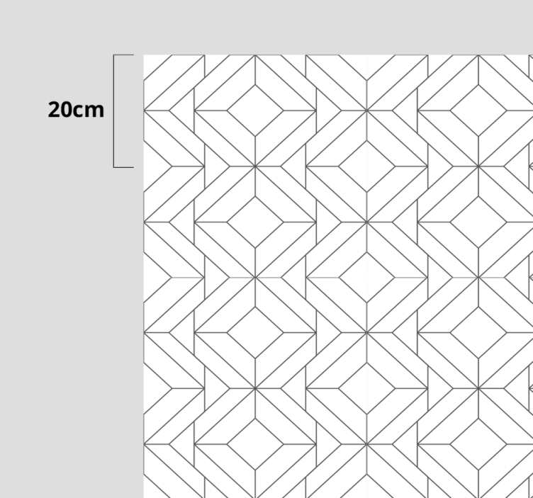 Beli vzorec Vinilne preproge z geometrijskimi vzorci - TenStickers