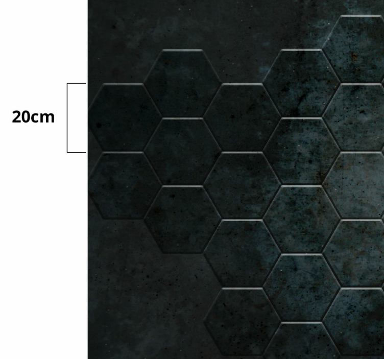 šesterokotniki betonska tekstura kamen vinil preproga - TenStickers