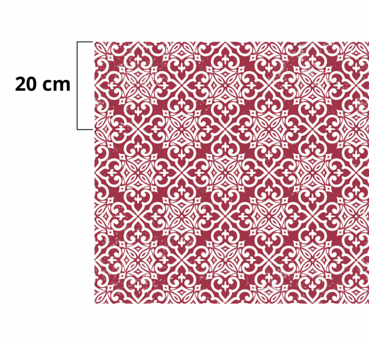 Maroško rdeča vinil preproga - TenStickers