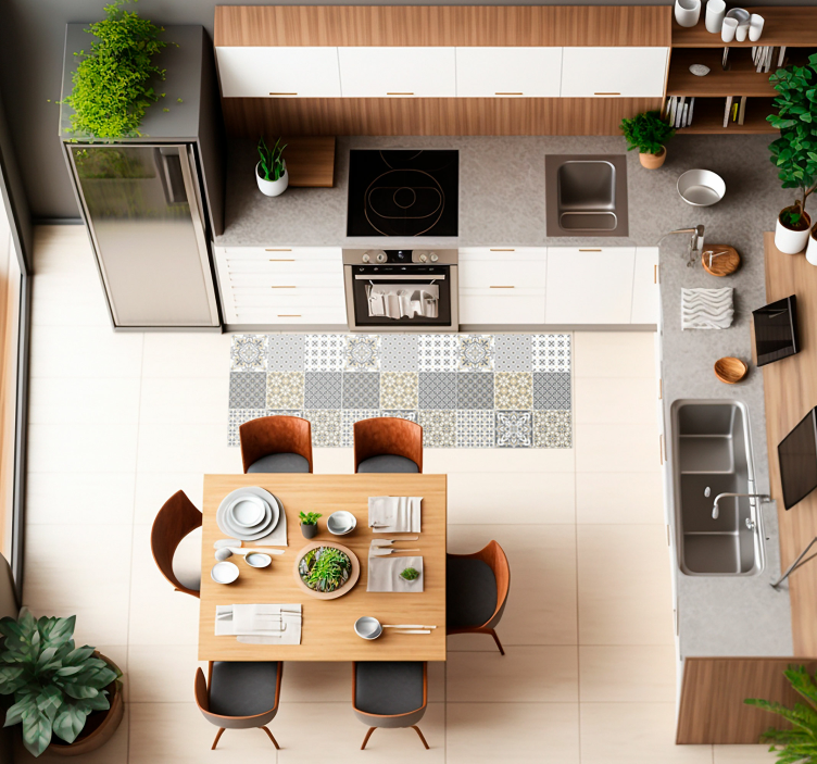 Maroški slog ploščice učinek ploščice preproga - TenStickers