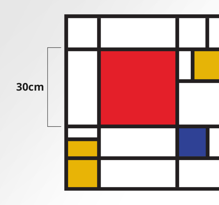 Mondrian art geometrijske podstavki - TenStickers