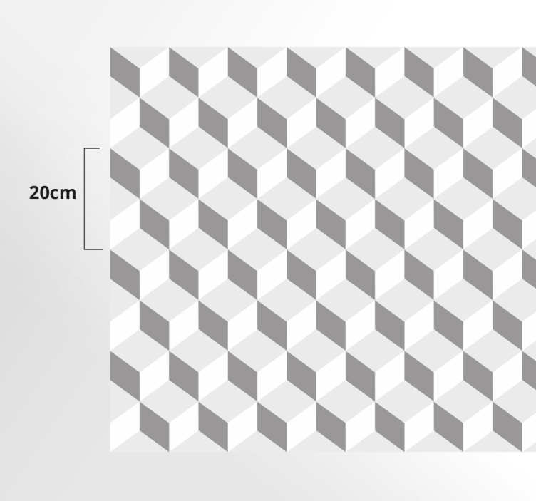 Sive kocke Vinilna preproga za kuhinjo - TenStickers