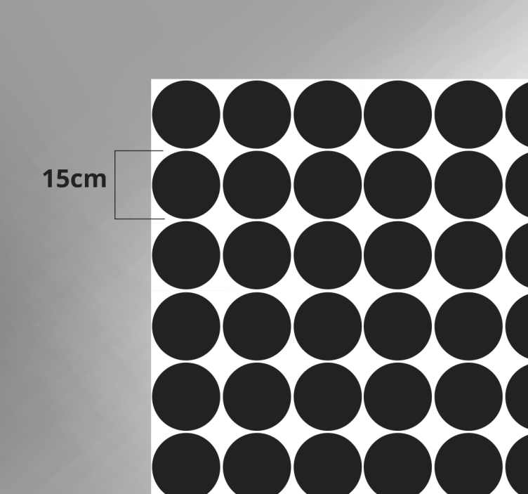 Monochrome circle pattern vinilne preproge - TenStickers