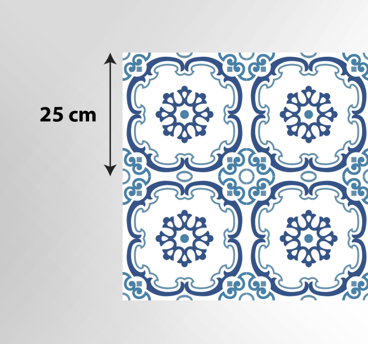 Portugalski vzorec ploščic kuhinjska vinil preproga - TenStickers