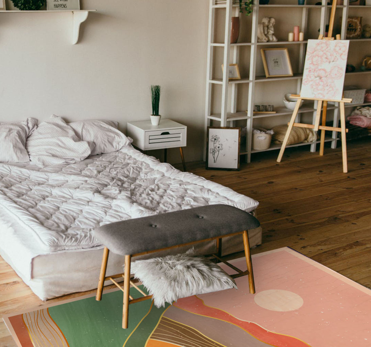 Abstraktna gorska pokrajina sodobne vinilne preproge - TenStickers