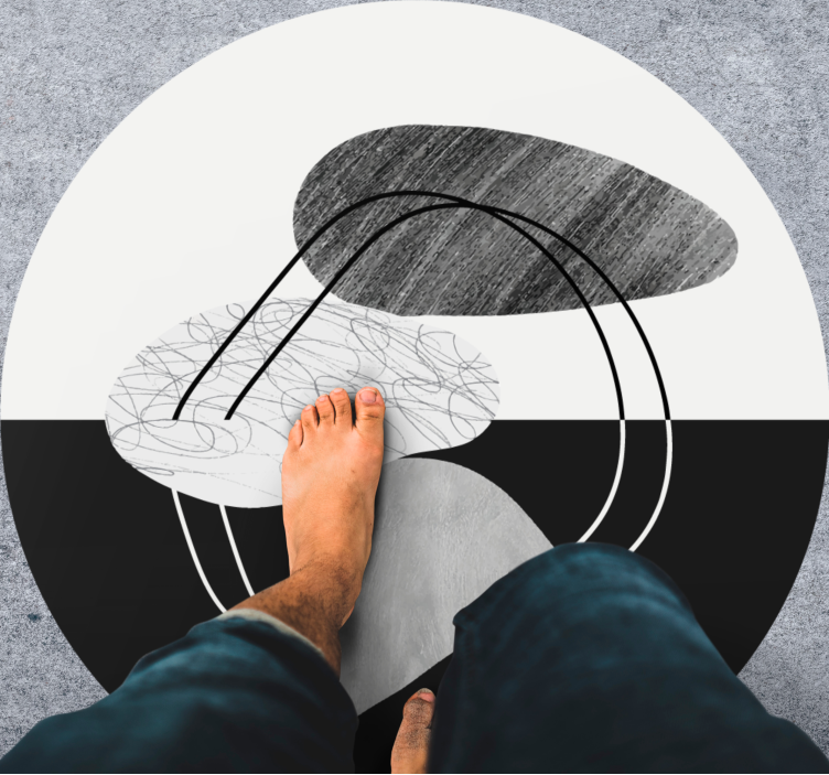 Abstraktna umetniška dela minimalistična vinilna preproga - TenStickers